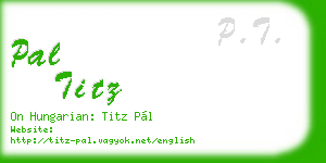 pal titz business card